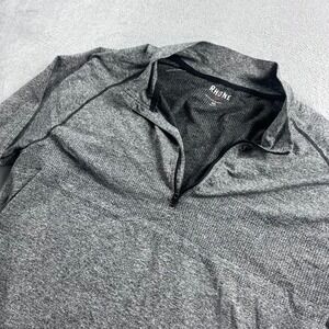 Rhone Reign Mens XXL Quarter Zip Pullover Gray Heather Performance Active Top